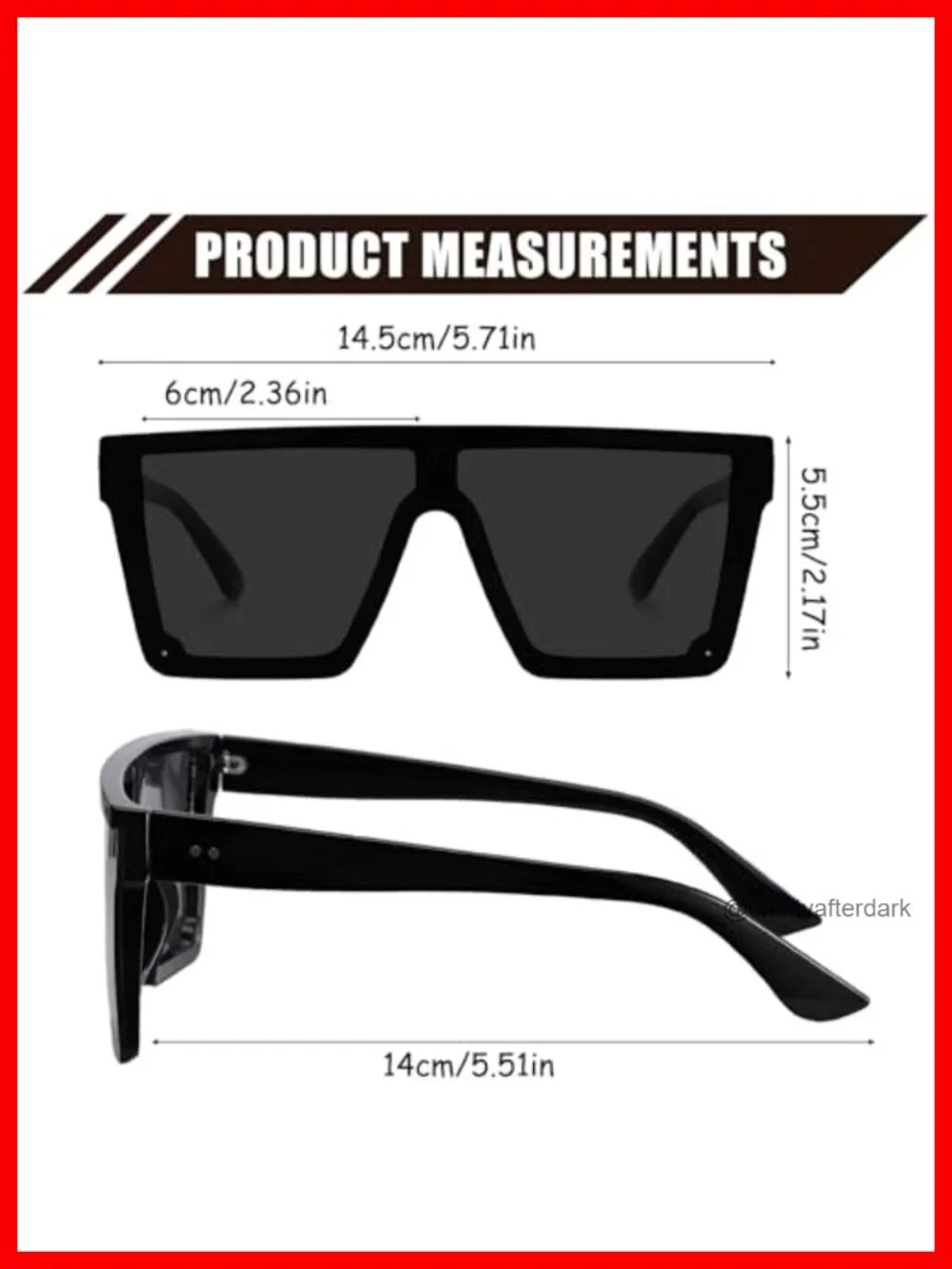 4 Pairs Square Oversized Frameless Sunglasses UV Protection